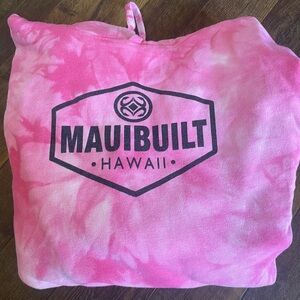 Maui Built Pink Tie-Dye Hoodie, Women’s size Large, from Maui Tropix on Island